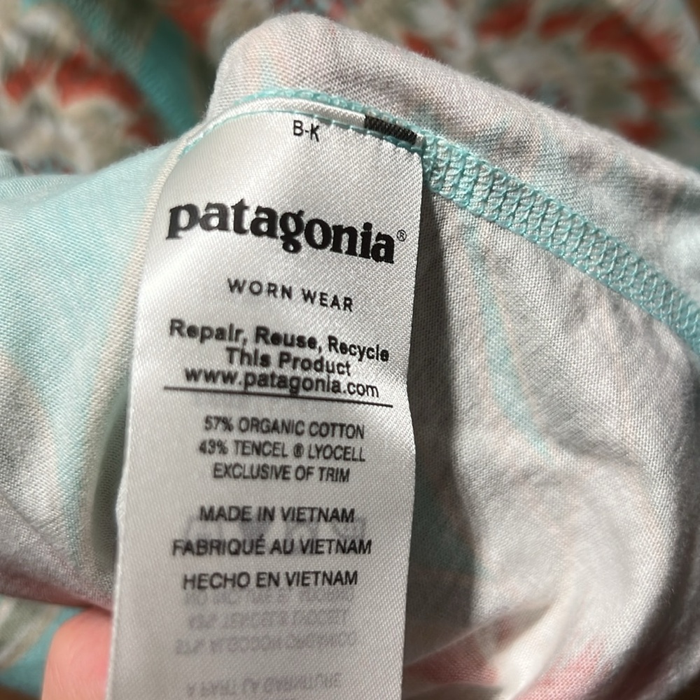 Patagonia Floral Aqua Midi Dress - Picture 5 of 5